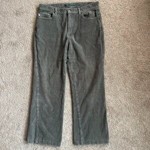 Lauren Jeans Co. Pants Womens 10P Gray Corduroy Jeans Straight Leg Ralph Lauren